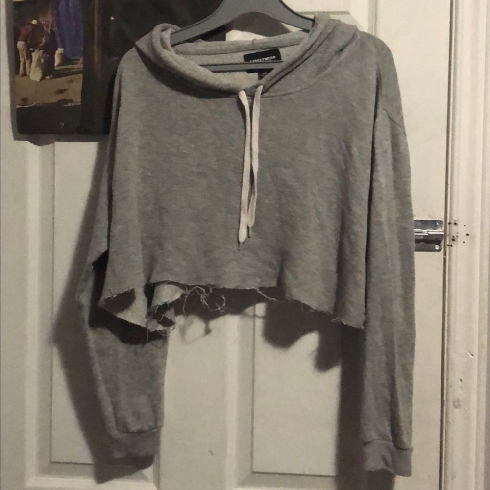 Urban Planet Crop Sweater -  (ripped style)